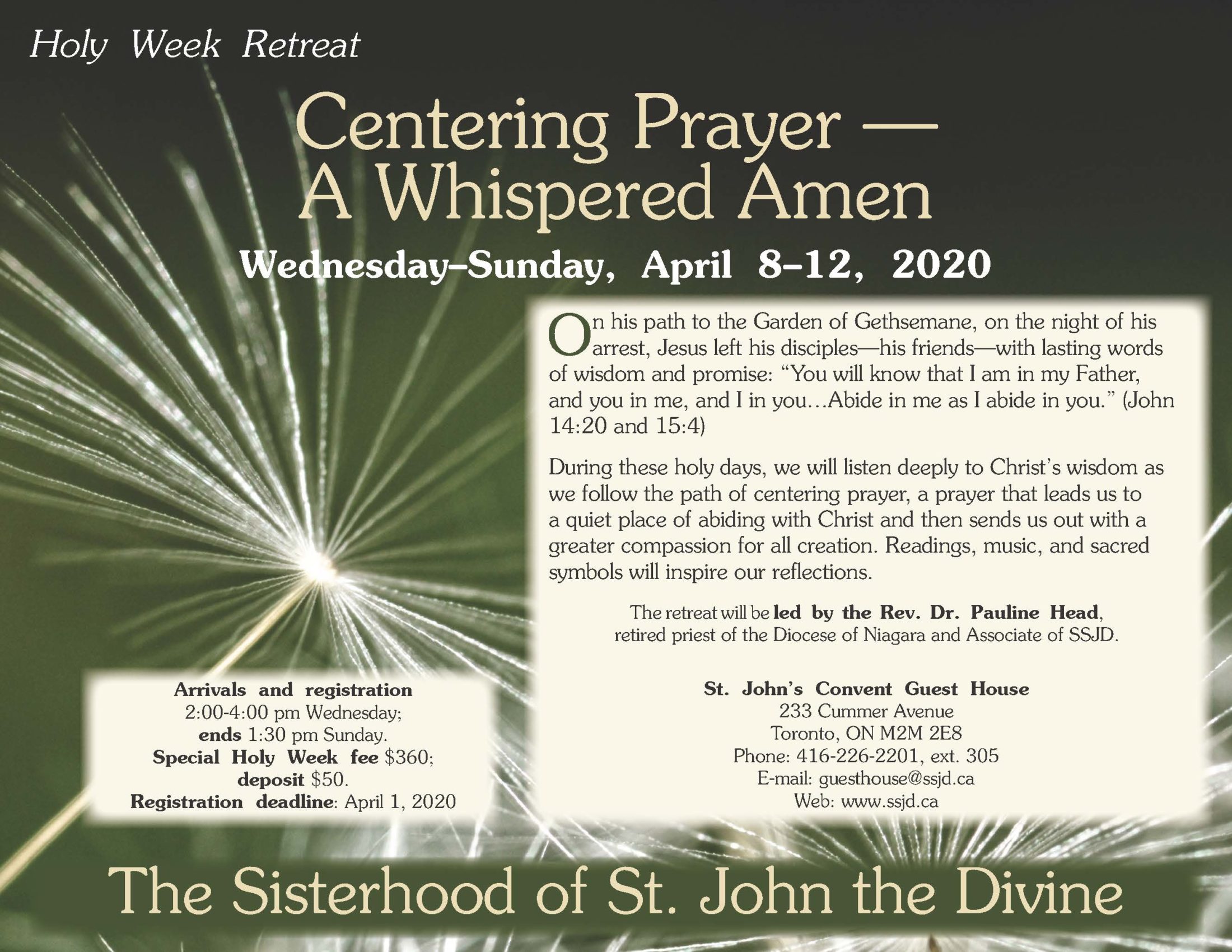 Holy Week Retreat: Centering Prayer—A Whispered Amen