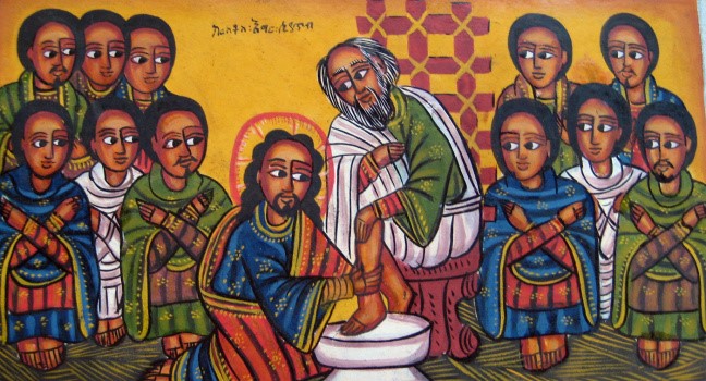 Image result for jesus washing the disciples feet ethiopian