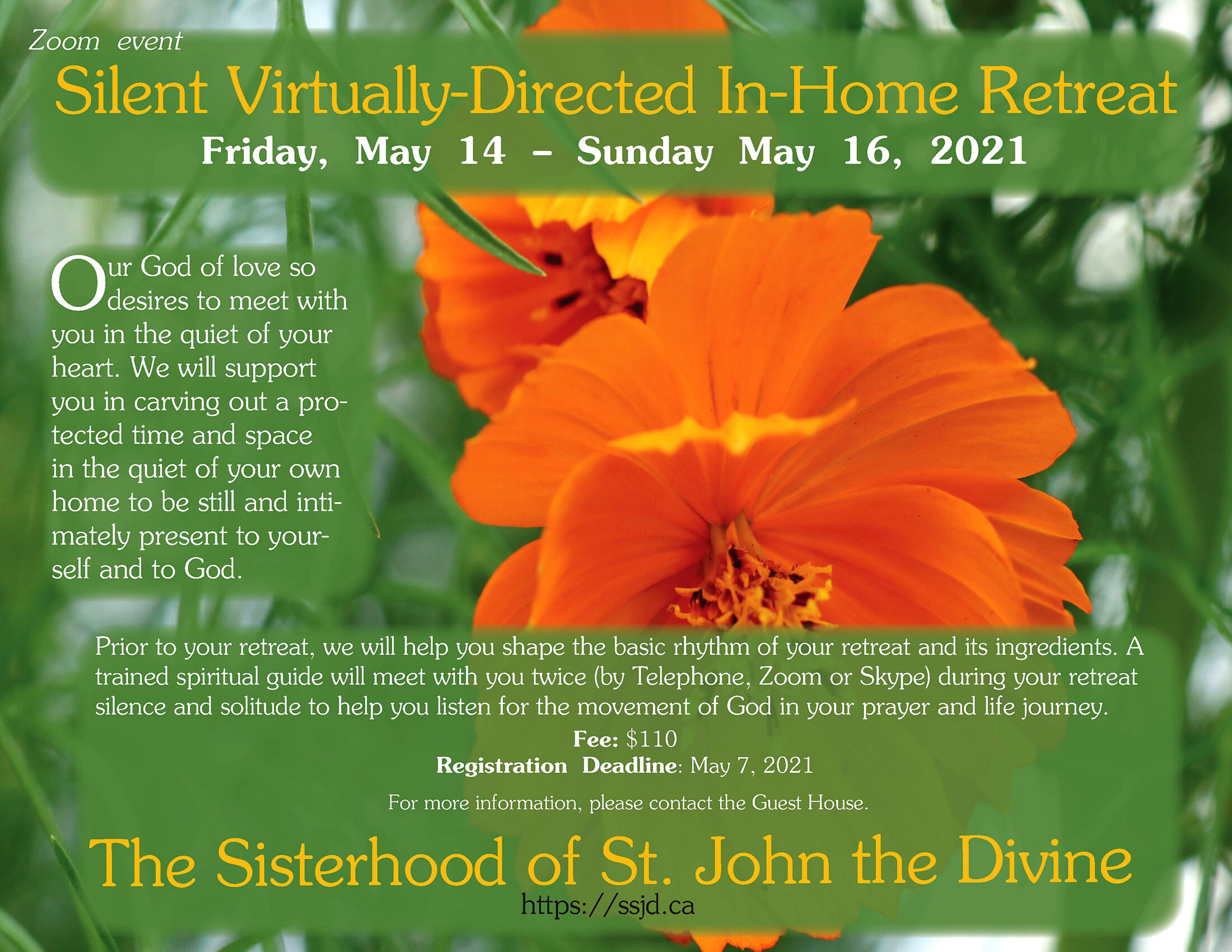 Silent Virtually-Directed In- Home Retreat.