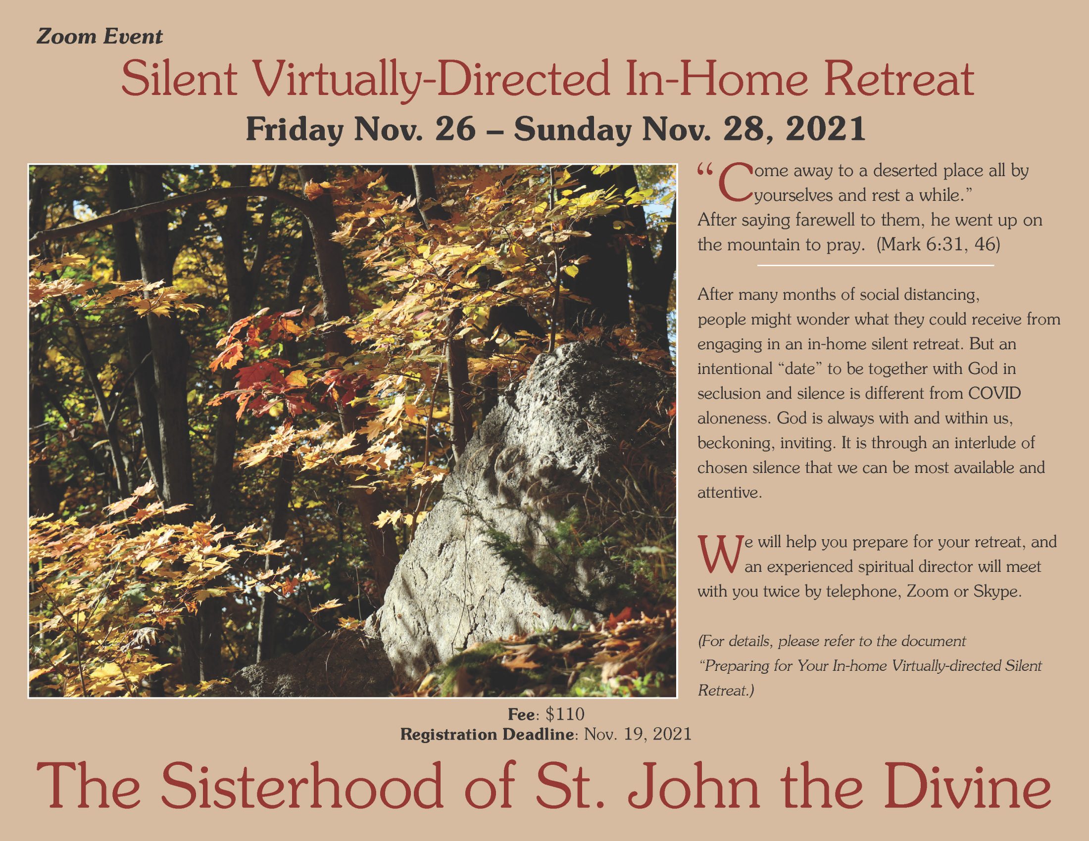Silent Virtually-Directed In-Home Retreat