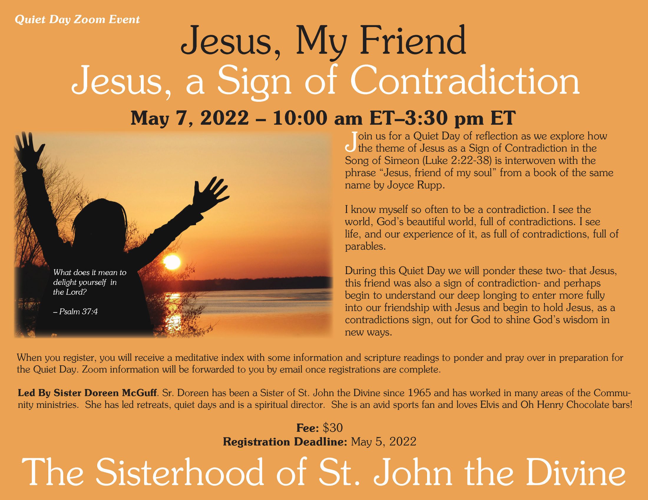 Jesus, My Friend…Jesus, A Sign of Contradiction.