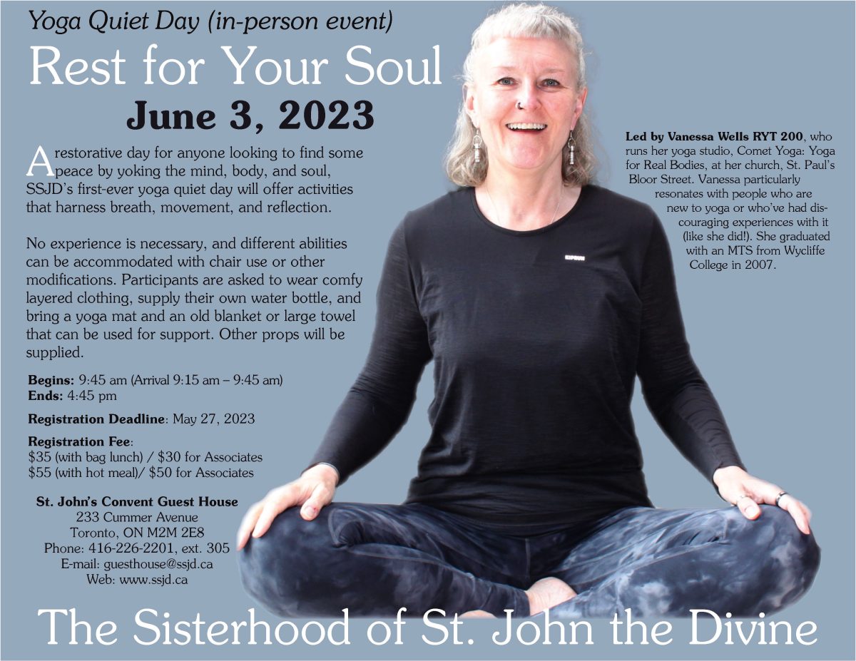 Rest for your soul: A Yoga Quiet Day — Anglican Church of Canada
