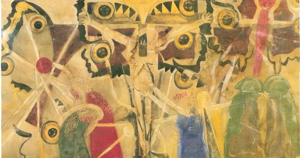 The Golden Crucifixion by Norman Adams